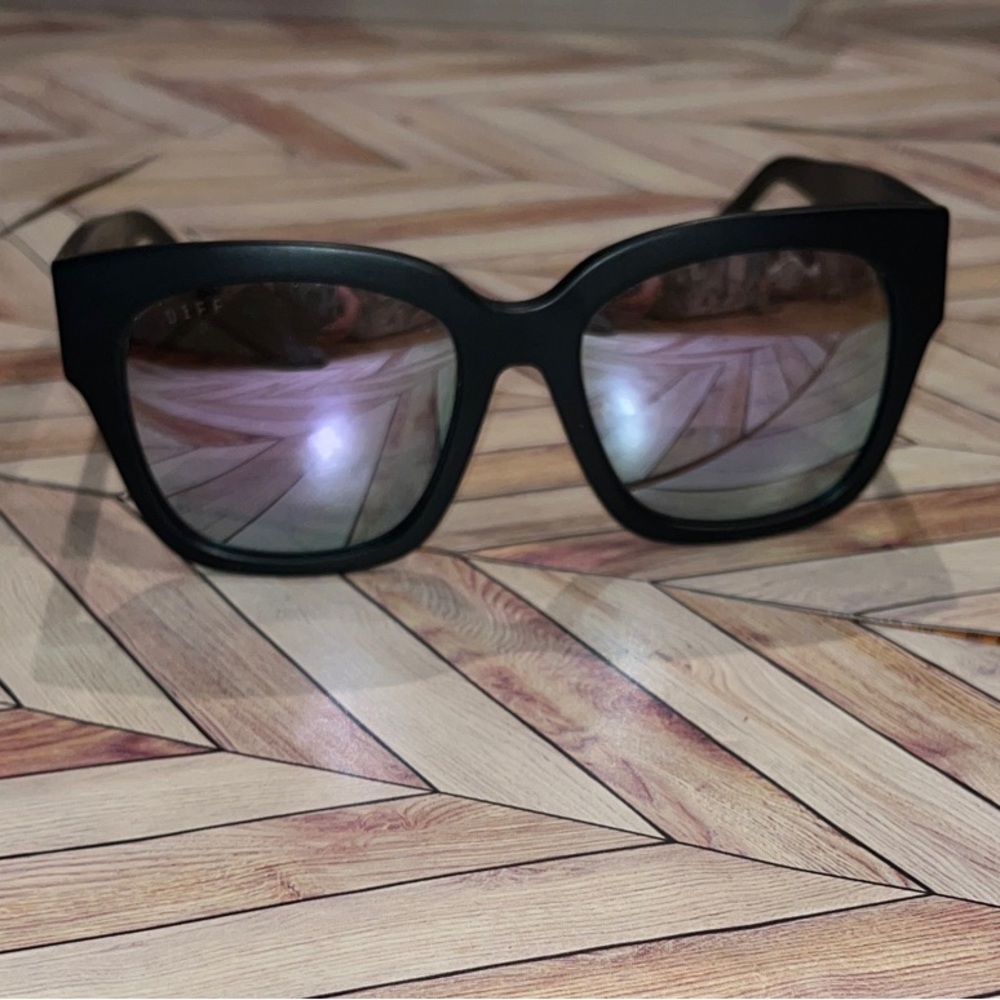 DIFF eyewear BELLA 2 oversized mirrored matte Bla… - image 12